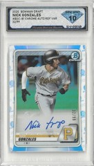 2020 Bowman Draft NICK GONZALES #BDC-81 Chrome Auto Refractor SP /99💎 DSG 10