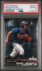 PSA 10 RONALD ACUNA JR. 1st 2017 Bowman Chrome Braves Rookie Card RC GEM MINT