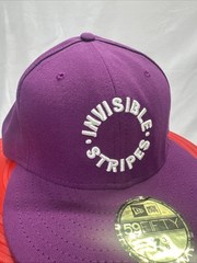NEW ERA FITTED CAP HAT INVISIBLE STRIPES PROMOTIONAL MTV ABDC PURPLE 7 3/8 NEW