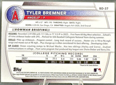 2025 Bowman 1st Tyler Bremner #BD-37 Orange Rookie RC /25