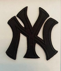 New York Yankees MLB Letter Iron on Patch – Size 3&Prime; x 3&Prime; – Ship Free within USA