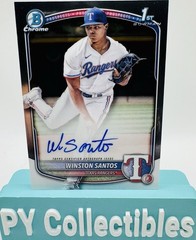 2025 Bowman #CPA-WS Winston Santos Chrome Prospect Autographs AU
