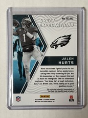 2 Card Jalen Hurts Lot – Optic Rated Rookie & 2023 Patch