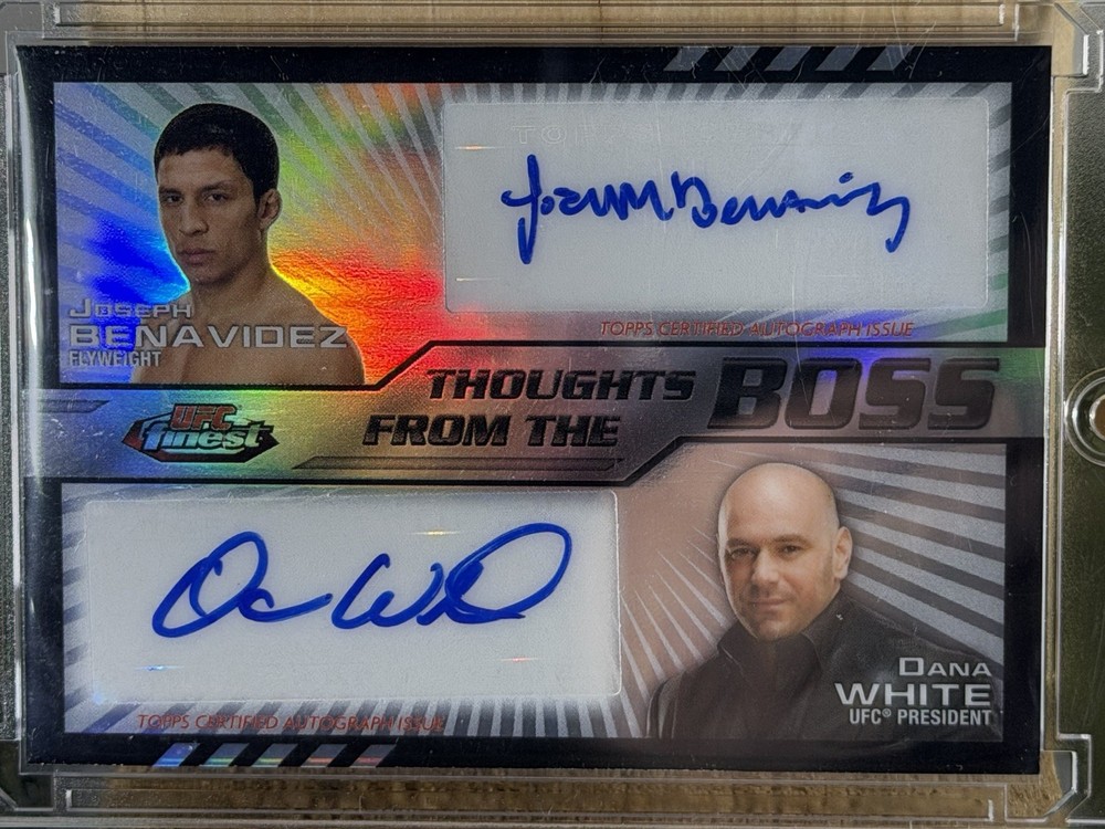 2012 Topps Finest Dana White Joseph Benavidez Dual Auto 13/25 Thoughts Boss