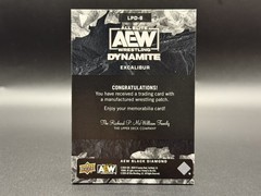 AEW 2024 Upper Deck Black Diamond – Excalibur LPD-6 Dynamite Event Logo Patch