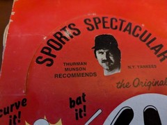 Thurman Munson Yankees Vintage Wiffle Ball Display Box Rare