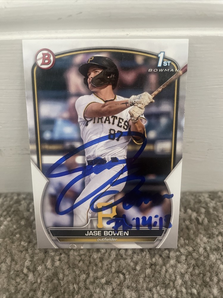 2023 Jase Bowen Bowman Prospect 1st Bowman Pittsburgh Pirates #BP-146 Signed