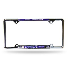 2 PACK | MLB Chrome License Plate Frame | Rockies, Reds, Mets | Choose your team