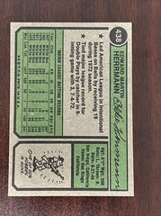 1974 Topps #438 Ed Herrmann AUTO Chicago White Sox AUTOGRAPH Signed