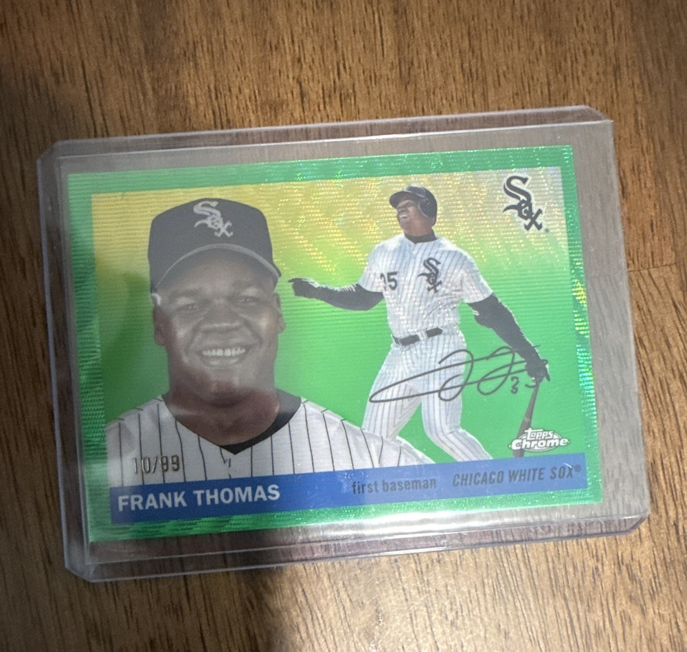 Topps 2023 Chrome Platinum Frank Thomas #451 Green Wave Refractor /99