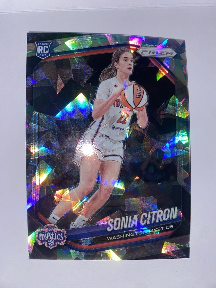 2025 Panini Prizm WNBA Sonia Citron Cracked Ice RC Mystics #122