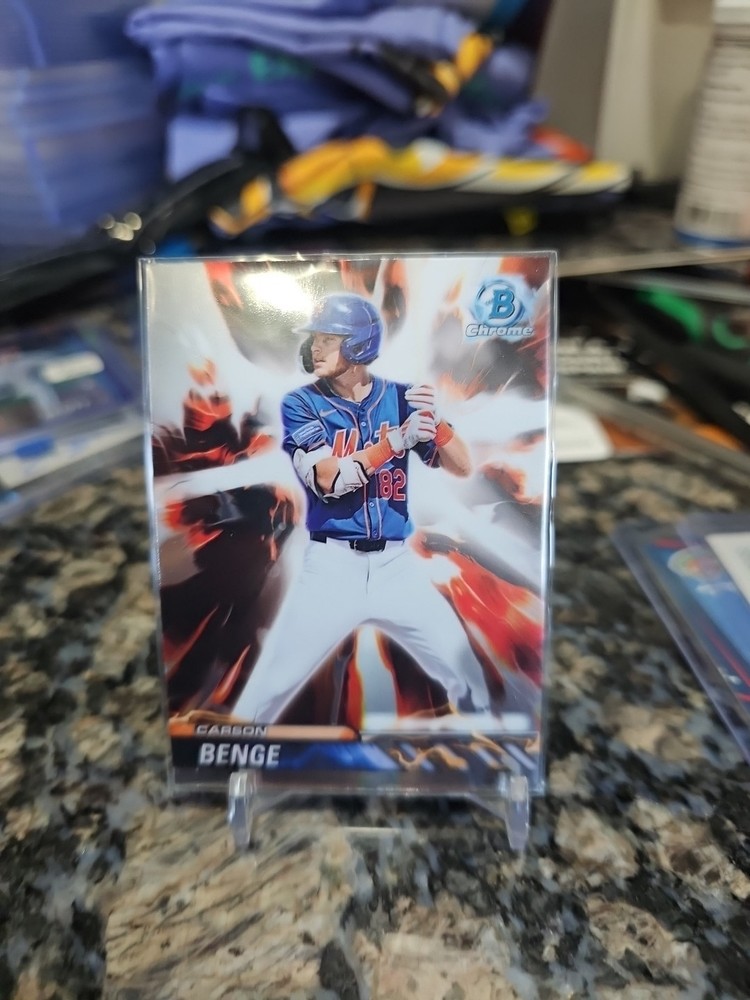 2024 Bowman Draft Carson Benge Plasma Power Chrome Rookie #PP-8 New York Mets
