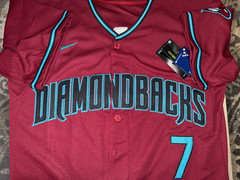New ARIZONA DIAMONDBACKS #7 Corbin Carroll CRIMSON Jersey STITCHED Size 3XL
