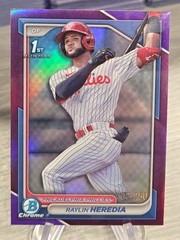 Raylin Heredia 2024 Bowman Chrome Purple Refractor /250 1st #BCP-146 Phillies