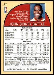 John Battle #27 1990-91 Hoops