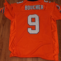 Boucher #9 Bourbon Bowl Football Jersey Orange Medium Waterboy Movie Replica