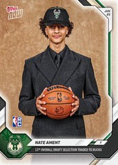 Nate Ament RC Draft 13th Bucks – 2025-26 NBA Topps NOW – Card NAM2 Presale