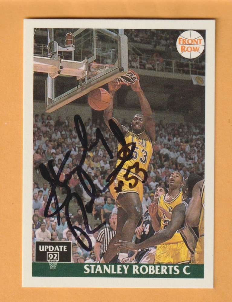 Stanley Roberts LSU Tigers AUTO Signed 1992 Front Row Hopkins South Carolina