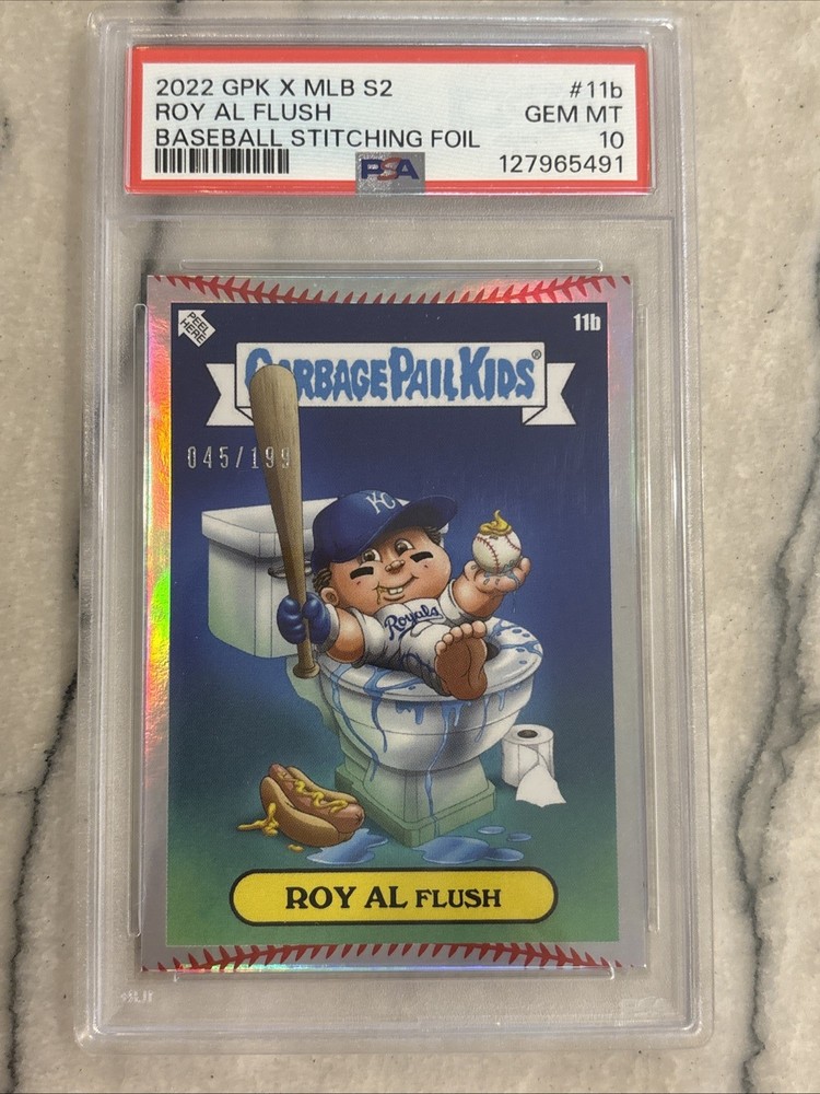 2022 Topps MLB x GPK S2 #11b Roy Al Flush Bobby Witt Jr. FOIL /199 RC. PSA 10