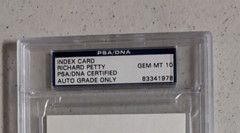 RICHARD PETTY Signed Index Card SLAB NASCAR PSA / DNA Gem Mint GM 10 78