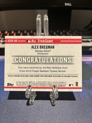 Topps 2019 Update All-Star Stitches Memorabilia Alex Bregman #ASSR-AB Astros