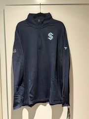 Seattle Kraken Fanatics Authentic ProRink Fleece Quarter Zp Pullover Sweater 2XL