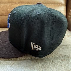 New Era New York Mets 7-3/8 MLB Script Black Brown Blue Gold, Gray UV Worn