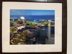 Framed 11 X 14 photo of the 16th hole Cypress Point Golf Club