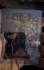 2022-23 Bowman University Chrome – Aliyah Boston #5 Blue RayWave Refractor /1…