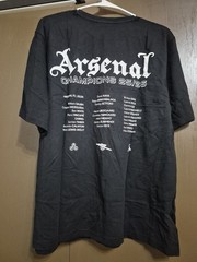 Arsenal FC Champions 25/26 Black Short Sleeve Crew T-Shirt, Size L