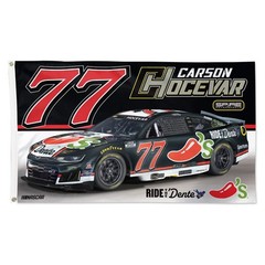 Carson Hocevar #77 Chili&rsquo;s Nascar Car Racing 3×5 FT Flag Wall Home Great Banner