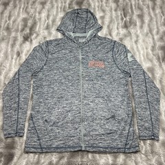 Gonzaga Bulldogs Jacket Mens Large Gray Performance Hooded Full Zip Under Armour