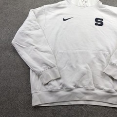 Penn State Nittany Lions Hoodie Mens Large White NCAA Football Nike Sweatshirt