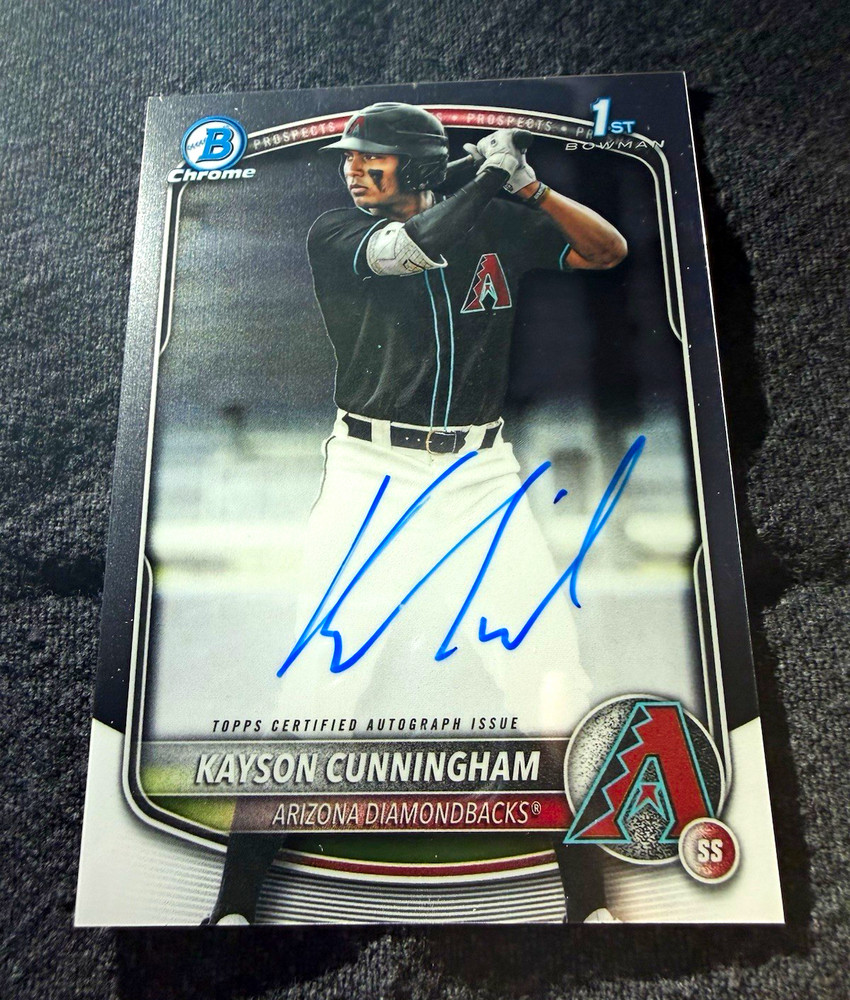 Topps 2024 Bowman Chrome 1st Bowman Kayson Cunningham Auto CPA-KC Dbacks