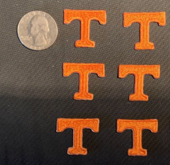 Tennessee patch tennessee t volunteers vols t patch iron on 1&Prime; tall 6 pc. lot