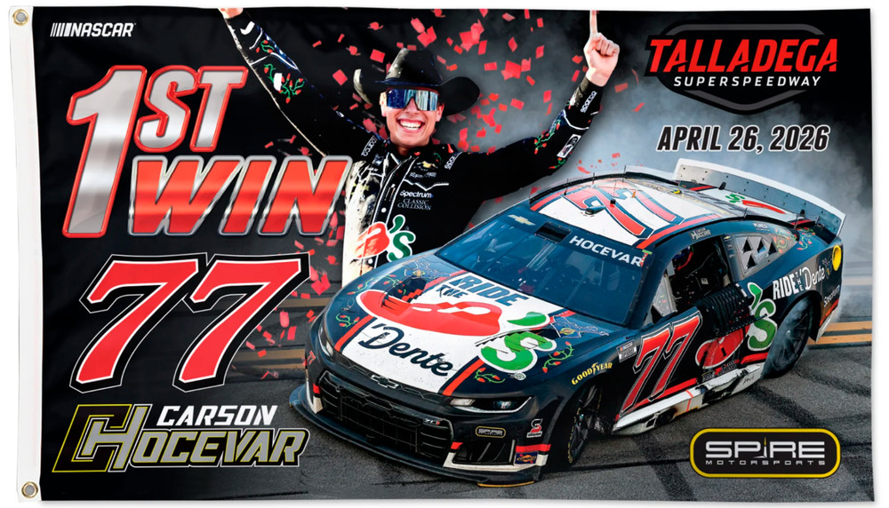 Carson Hocevar #77 Chili&rsquo;s Nascar Car Racing 3×5 FT Flag Wall Home Best Banner