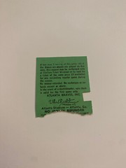 Hank Aaron 2 Home Runs HR #626 & 627 Atlanta Baves Ticket Stub 08/21/71 (C)