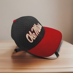 Ole Miss Rebels Cap Hat NIKE TRUE 3D Logo Polka Dot Body Black Red Polka Dots