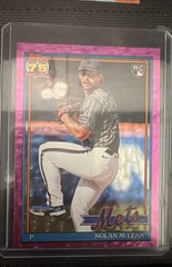 2026 Topps Series 1-1991 Topps Nolan McLean #T91-63 Pink Crackle Foilboard (RC)