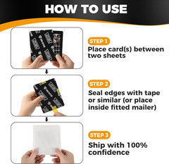 Ding Defend 110-Pack Trading Card Protector Shipping – 3.5 X 4.5 Inch Black Hobb