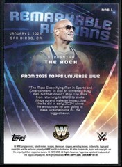 The Rock Topps 2025 Topps Universe WWE #RRE-1 Remarkable Returns