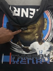 Thierry Henry France Soccer T Shirt Vintage World Cup FFF Men&rsquo;s Medium Rap Tee