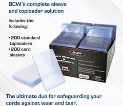 BCW Supplies: 200 Sleeves and 200 Toploaders [Combo]