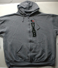 Vintage UAB Blazers Birmingham JanSport Zip Up 2XL XXL Hoodie Gray Grey