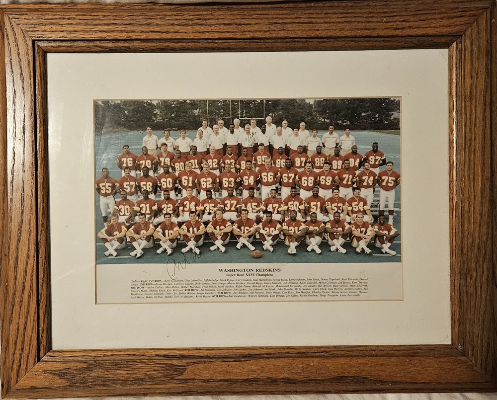 AUTOGRAPHED, ART Monk, & 1, Washington Redskins 1982 Superbowl Photo – Framed