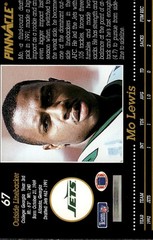 1993 Pinnacle #67 Mo Lewis New York Jets