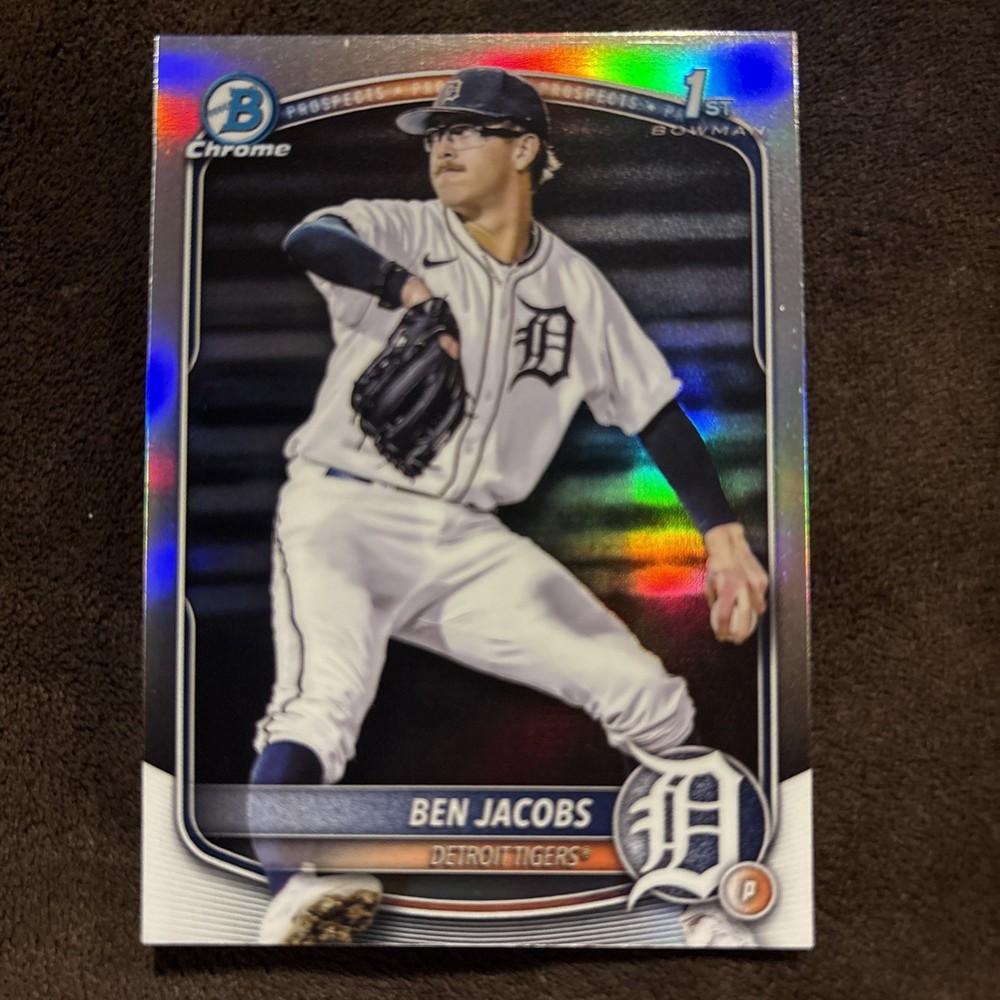 2025 Bowman Draft – Chrome Ben Jacobs #BDC-141 Refractor (RC) Tiger’s