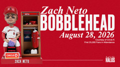 PRESALE ANGELS ZACH NETO BOBBLEHEAD STADIUM GIVEAWAY 8/28/26 BRAND NEW!