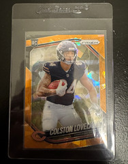 Panini 2025 Prizm Colston Loveland Orange Cracked Ice RC Rookie