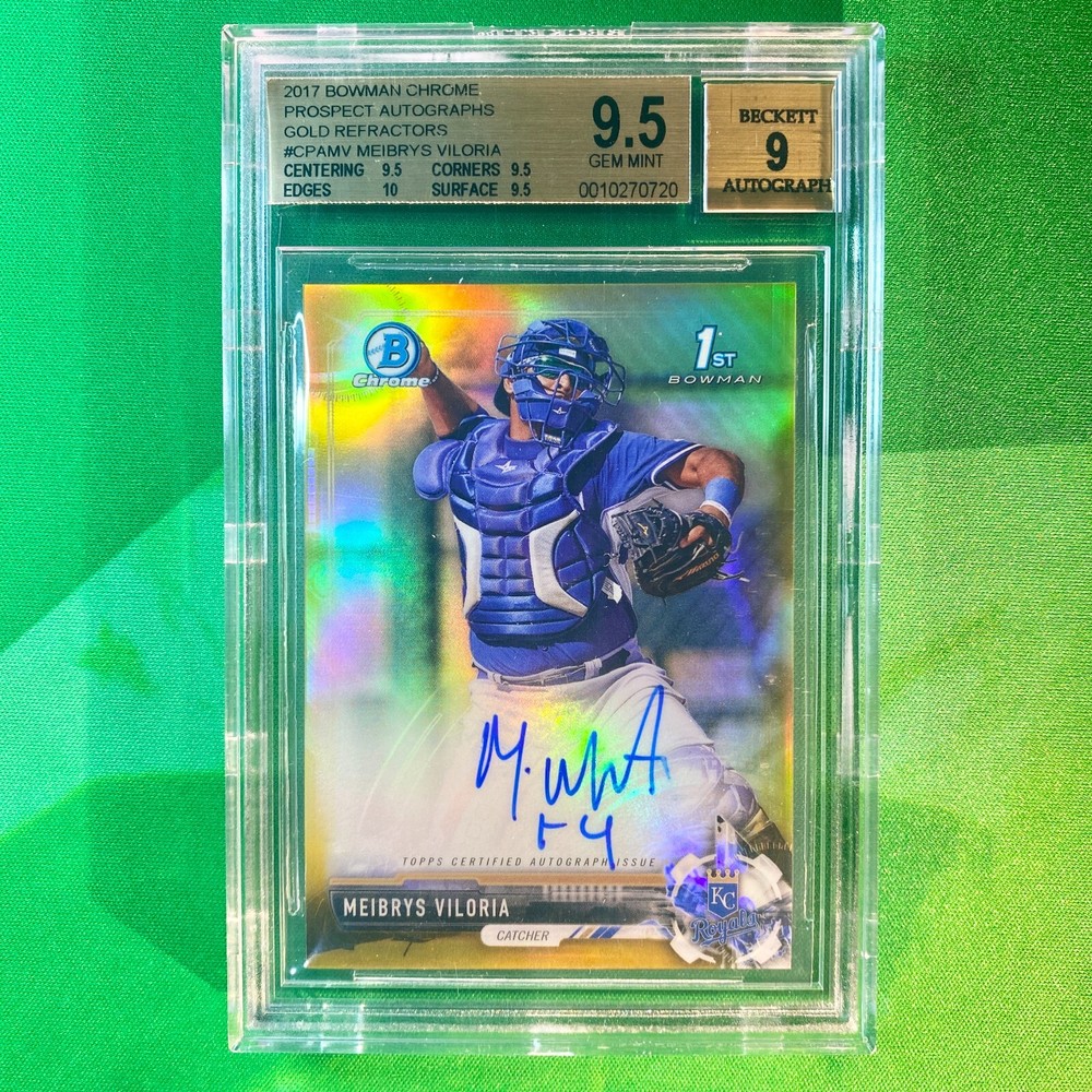 Meibrys Viloria Gold Auto #&rsquo;d /50 BGS 9.5 Refractor 2017 Bowman Chrome